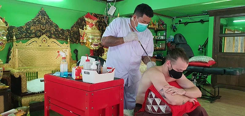 Tattoo by Sak Yant Thai Tattoo Shrine/Temple, Masters, Ajarn Sak, Ajarn Nak. at Sak Yant Thai Tattoo Shrine/Temple, Masters, Ajarn Sak, Ajarn Nak.