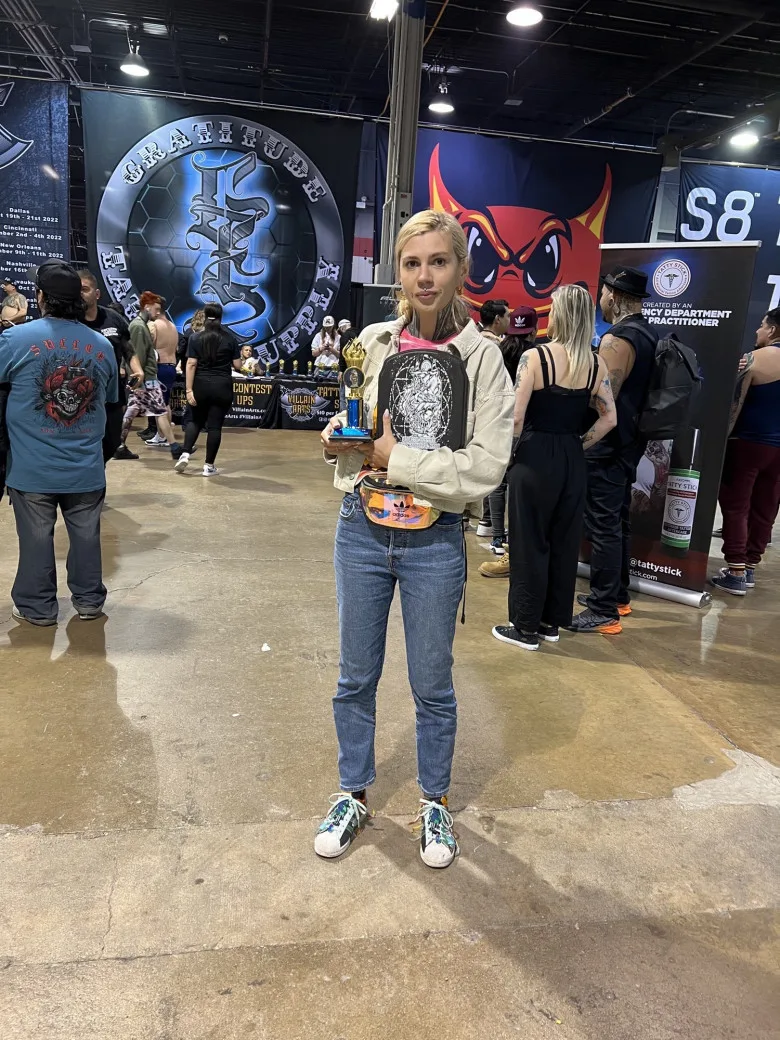 Тату мастер Анна Селезнева на Chicago Tattoo Arts Convention 2022
