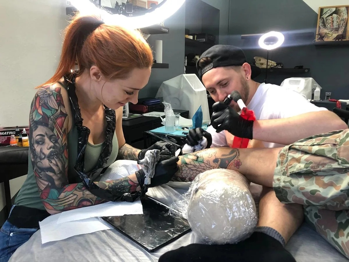 Tattoo artist Maria Tzimisk