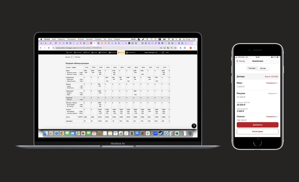 Tattoo Manager CRM