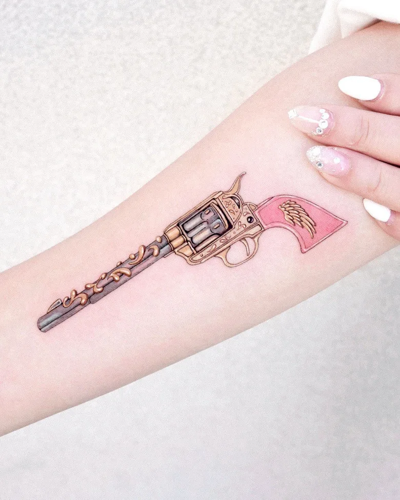 jewelry Pistol tattoo by Solar