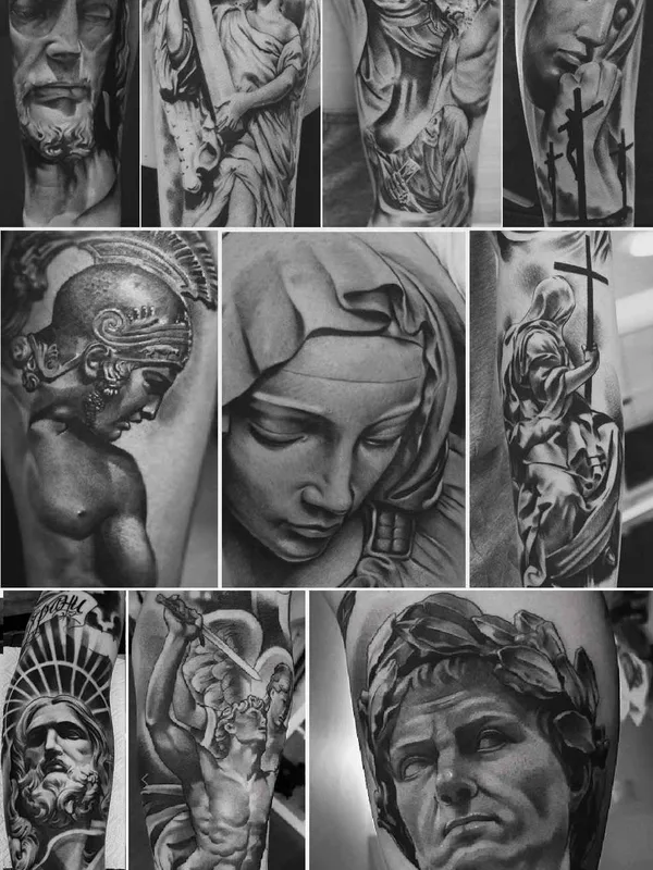 black and grey realism татуировка на full sleeve #19306 | Тату мастер Терентьев Игорь (PROFF)