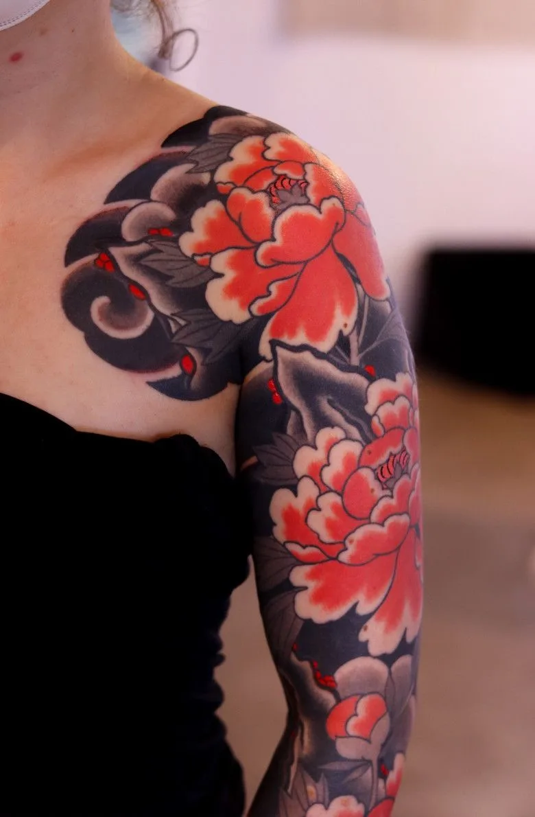 Japanese sleeve tattoo by Thom Piñeiro