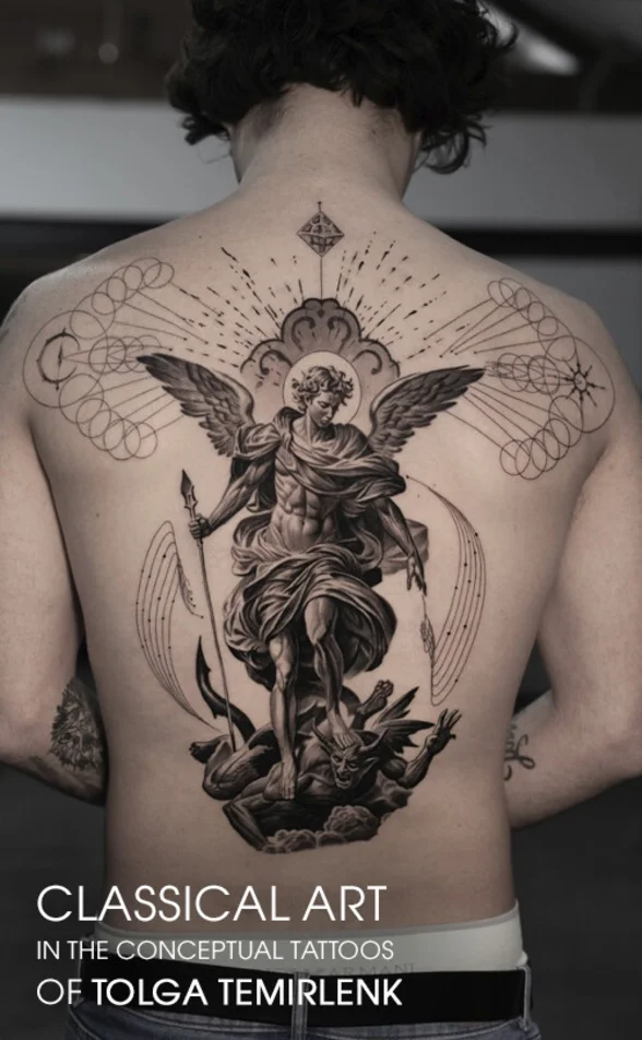 L'art classique dans les tatouages conceptuels de Tolga Temirlenk