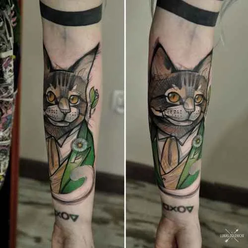 color illustrative tatuaje en forearm #406 | Tatuador Lukas Zglenicki