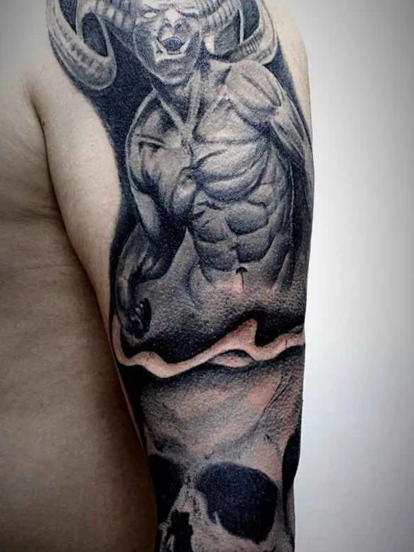 black and grey black and grey татуировка на full sleeve #17973 | Тату мастер Postoronnie