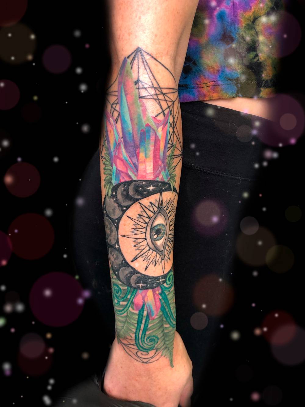 Тату мастер Megan Wood, цветная акварельная реалистичная татуировка | США