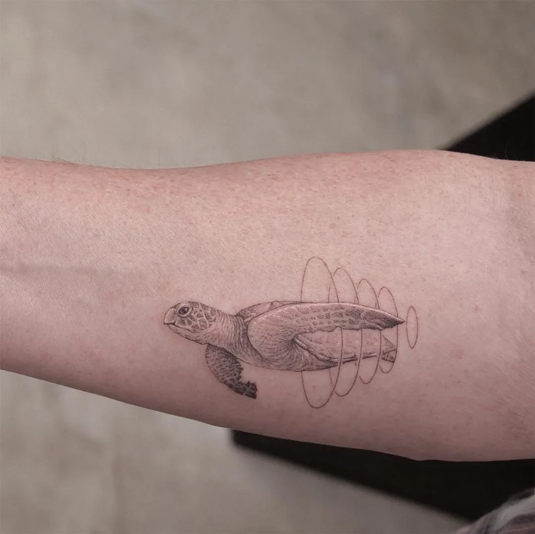 Michael J. Fox's first tattoo by mr.K in Bang Bang Tattoo Studio New York