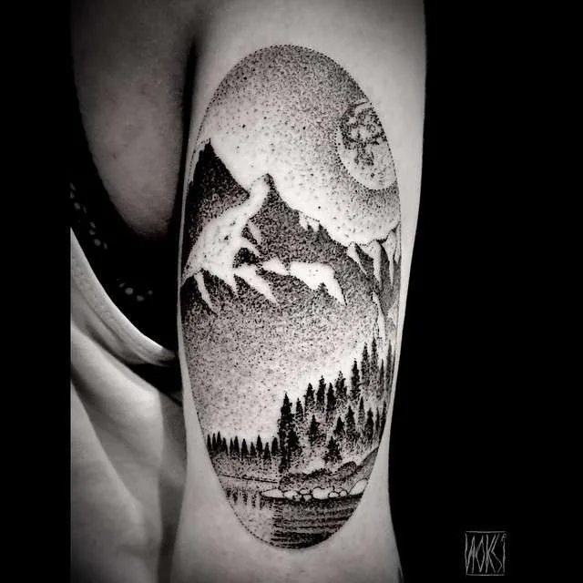estilo de tatuaje Dotwork