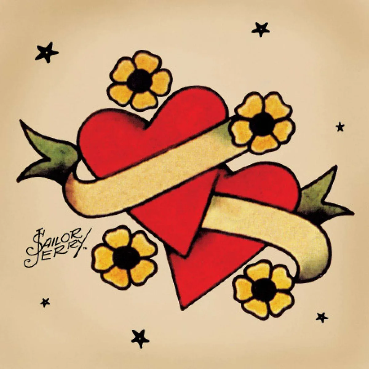 Oldschool tattoo heart сердце