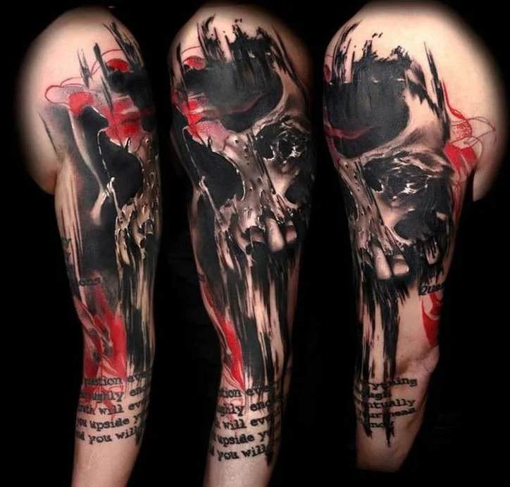 Trash polka tattoos тату стиль Трэш полька