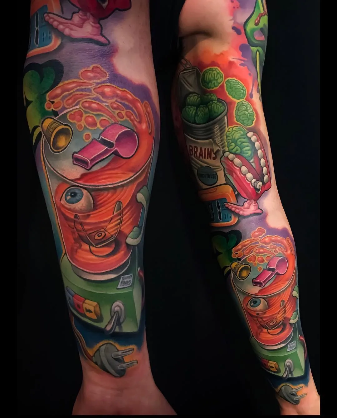 Artista de tatuagem Andrea Antikorpo Lanzi, tatuagem de manga nova escola