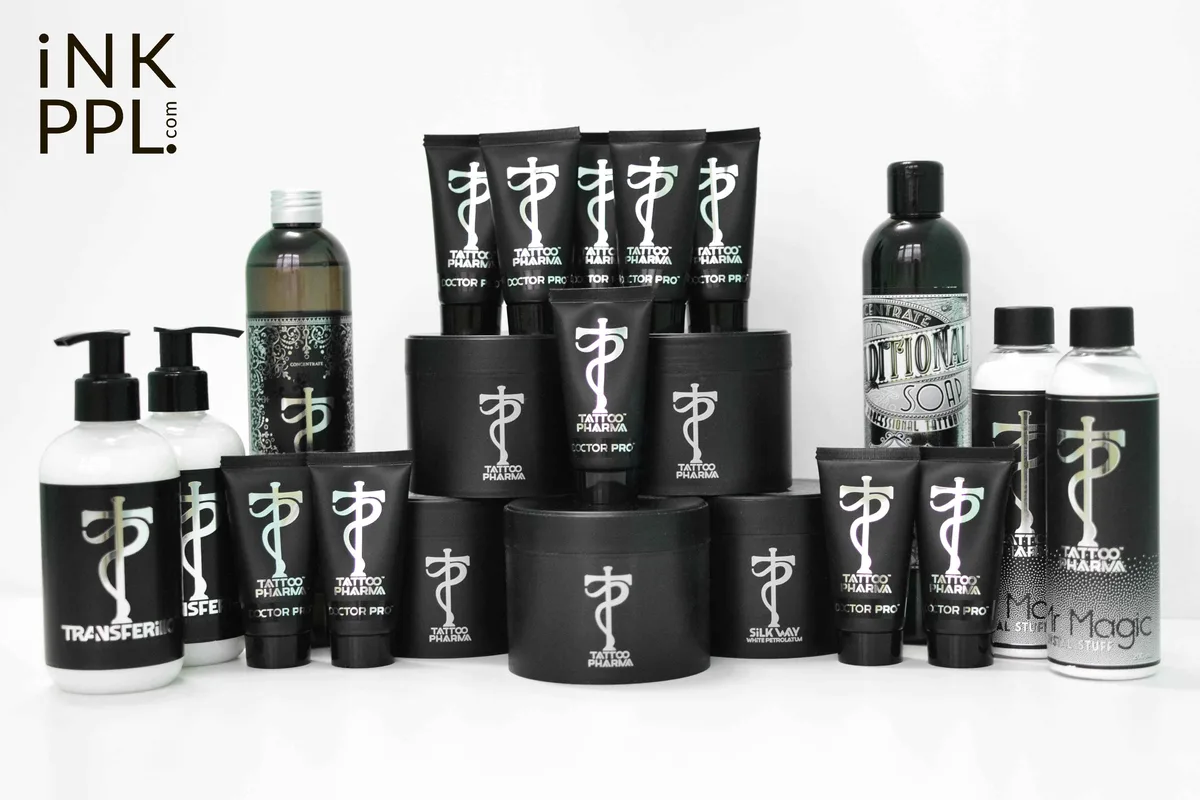ассортимент продукции Tattoo pharma