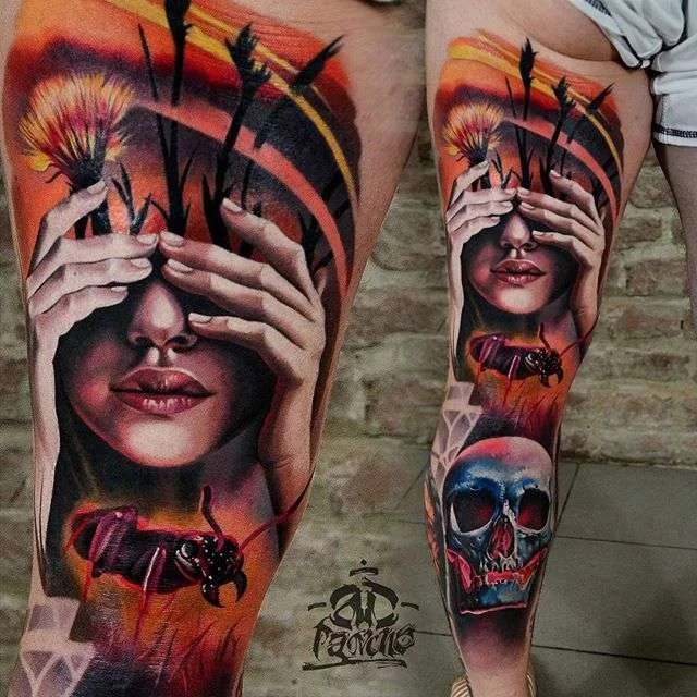 A.D. Pancho realistic tattoo work
