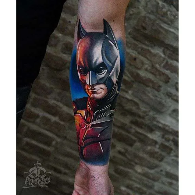 A.D. Pancho Batman realistic tattoo work