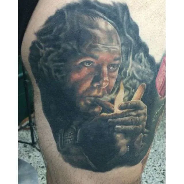 Tatu artist Ben Kaye tatu realista preto e cinza | Тату мастер Ben Kaye черно-белый тату реализм
