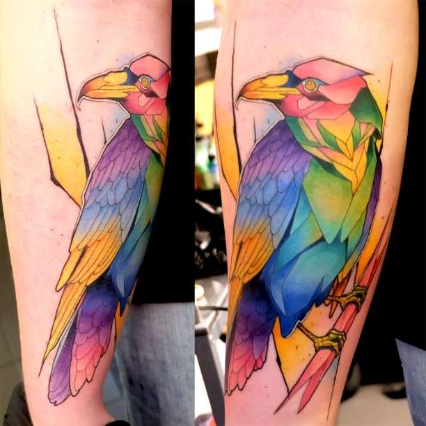 Tattoo artist Dusty Duza Brasseur authors design color tattoo | Тату мастер Dusty Duza Brasseur дизайнерские цветные татуировки