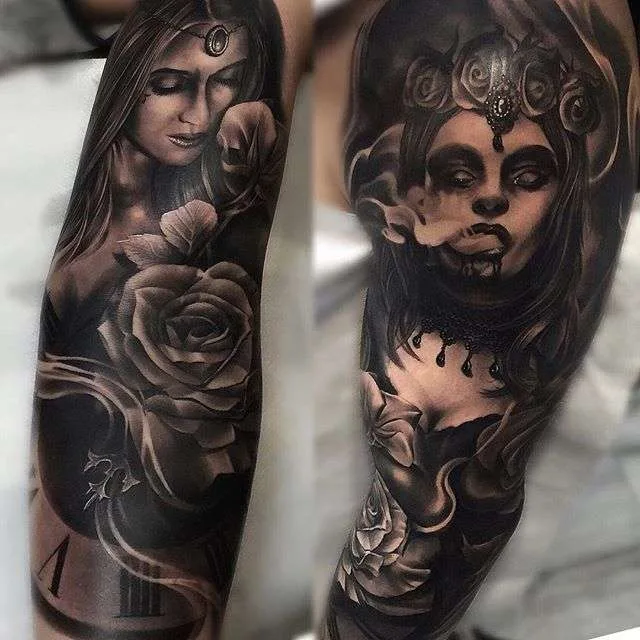 Tattoo artist Gabriel Gonzalez (Gabrielinkaholik) black and grey realism tattoo