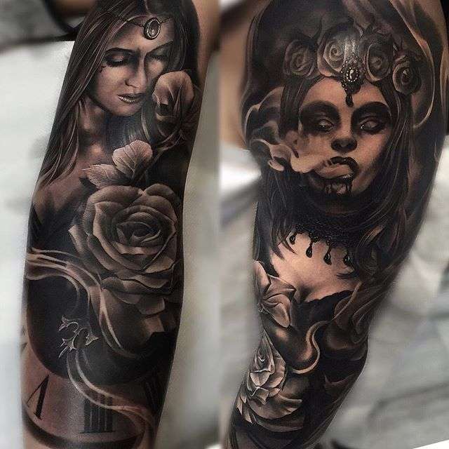 Tattoo artist Gabriel Gonzalez (Gabrielinkaholik) black and grey realism tattoo | Тату мастер Gabriel Gonzalez (Gabrielinkaholik) реализм тату 