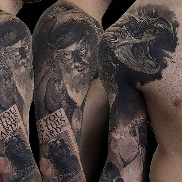 Tattoo artist Gabriele Pais black and grey realism tattoo | Тату мастер Gabriele Pais черно-белый тату реализм 