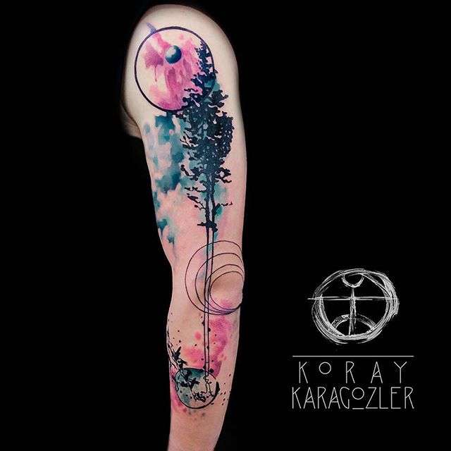 Tattoo artist Koray Karagozle watercolor tattoo sketches | Тату мастер Koray Karagozle акварельная скетч татуировка, эскизы