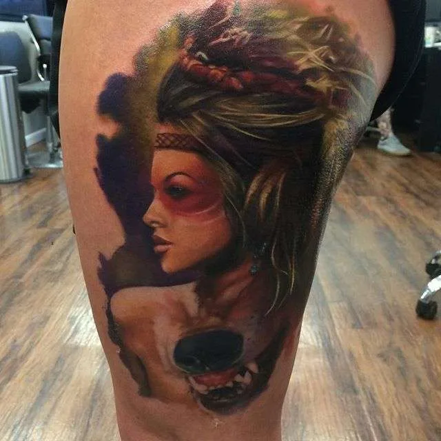 Tattoo artist Kyle Cotterman color realism tattoo