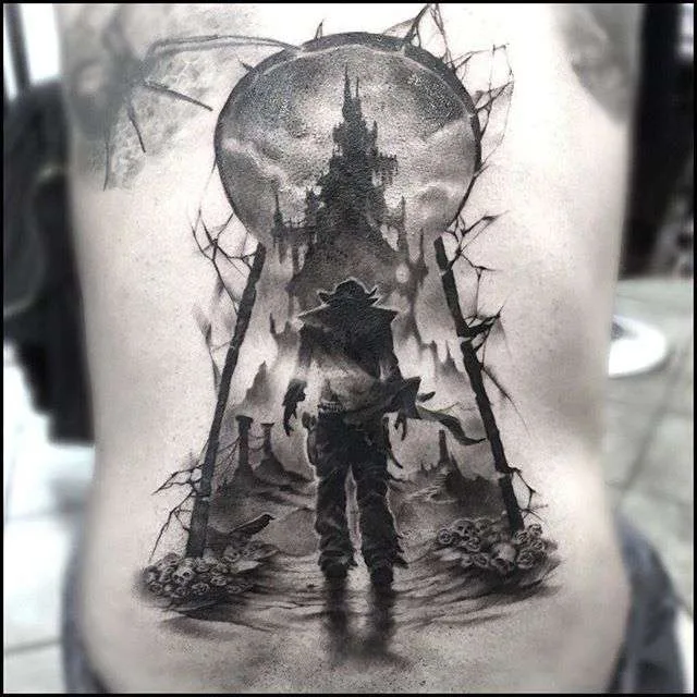 Artista de tatuagem Matt Mrowka blackandgrey horror realism tattoo