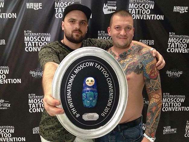 победители 8-ой международной московской тату конвенции 2016 Японская татуировка