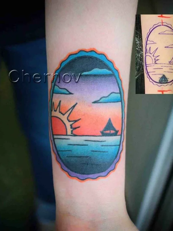 color illustrative tatouage sur forearm #7719 | Artiste tatoueur Дмитрий Чернов