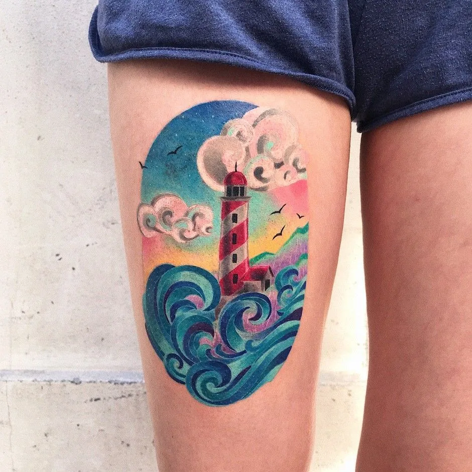 Tattoo artist Valeria Yarmola, color watercolor tattoo | Kiev, Ukraine