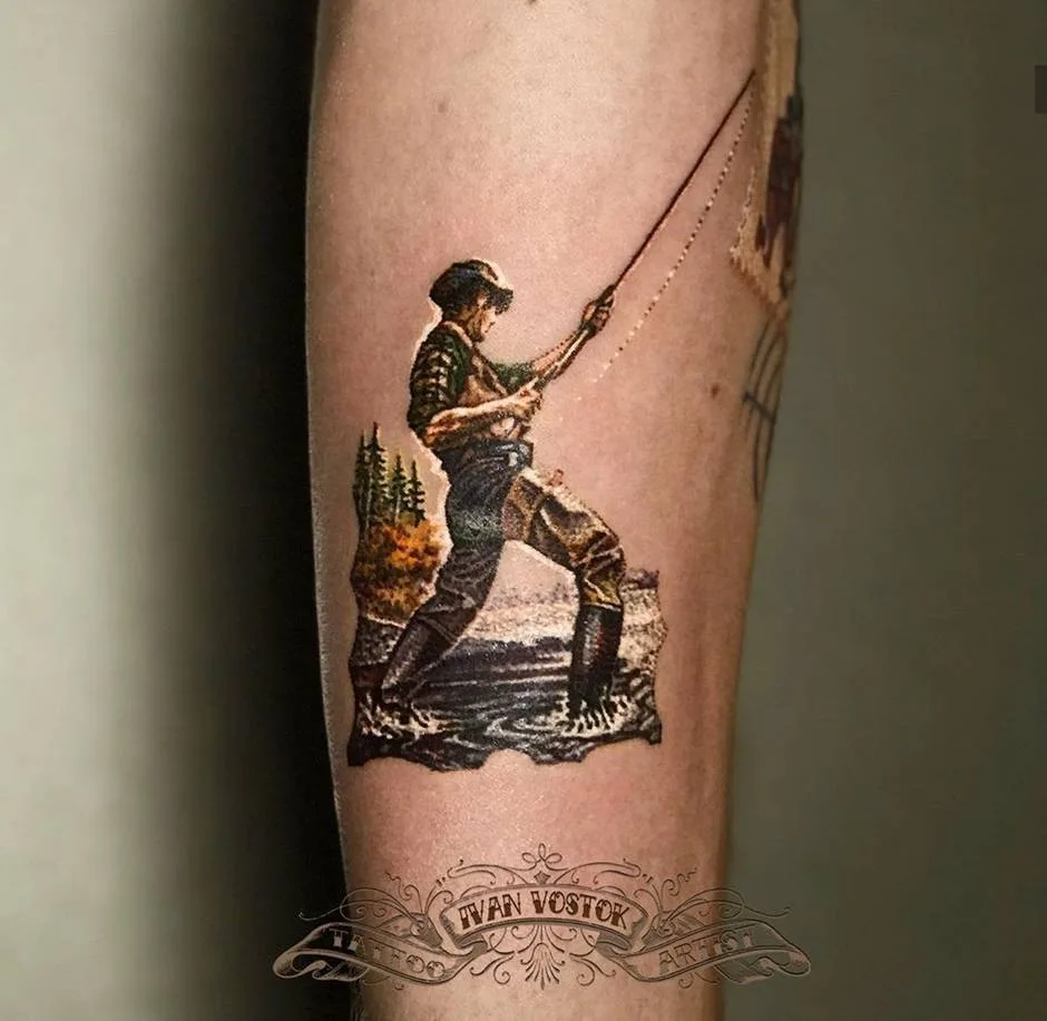 Tattoo artist Ivan Vostok Chesnokov | color dotwork, tattoo minimalism | Moscow, Russia