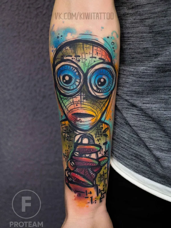 color illustrative татуировка на forearm #11491 | Тату мастер Виктория KIWI Григорьева