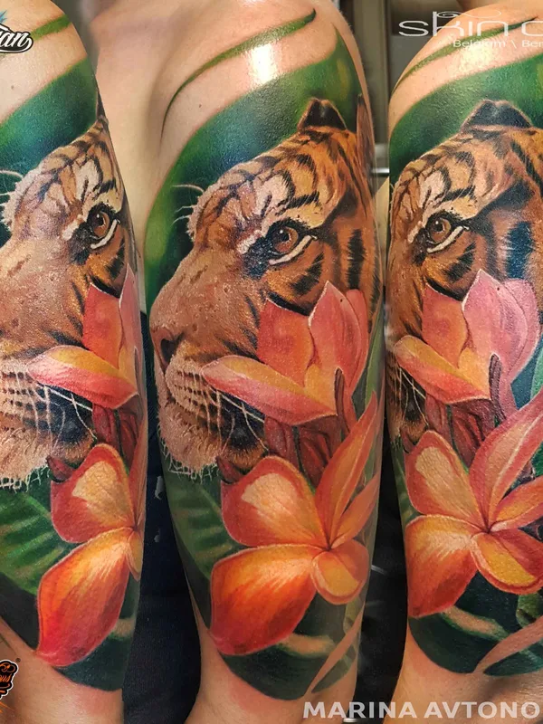 color realism tatouage sur full sleeve #7488 | Artiste tatoueur Марина Автономова