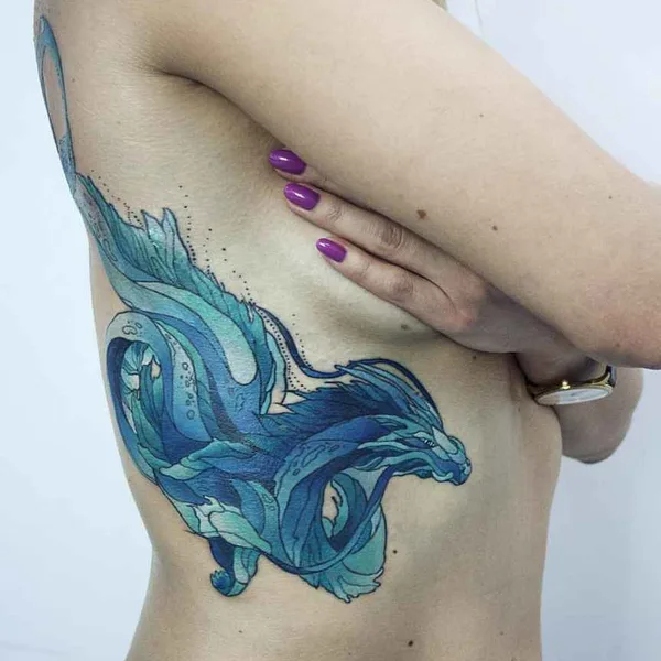 Graphic tattoo by Alisa Tesla in Saint Petersburg