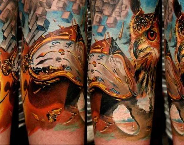 color realism tatouage sur full sleeve #4184 | Artiste tatoueur Дмитрий Самохин