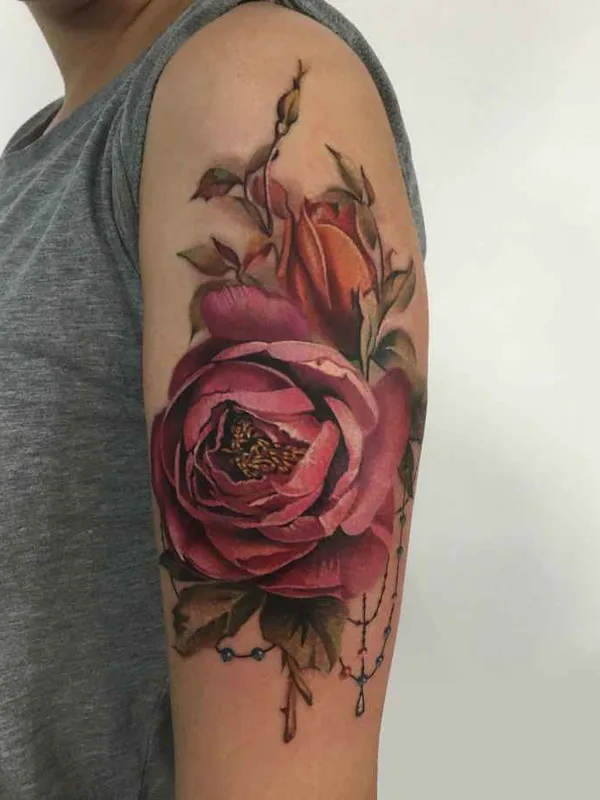 female color realism татуировка на upper arm #7219 | Тату мастер Антонина Трошина