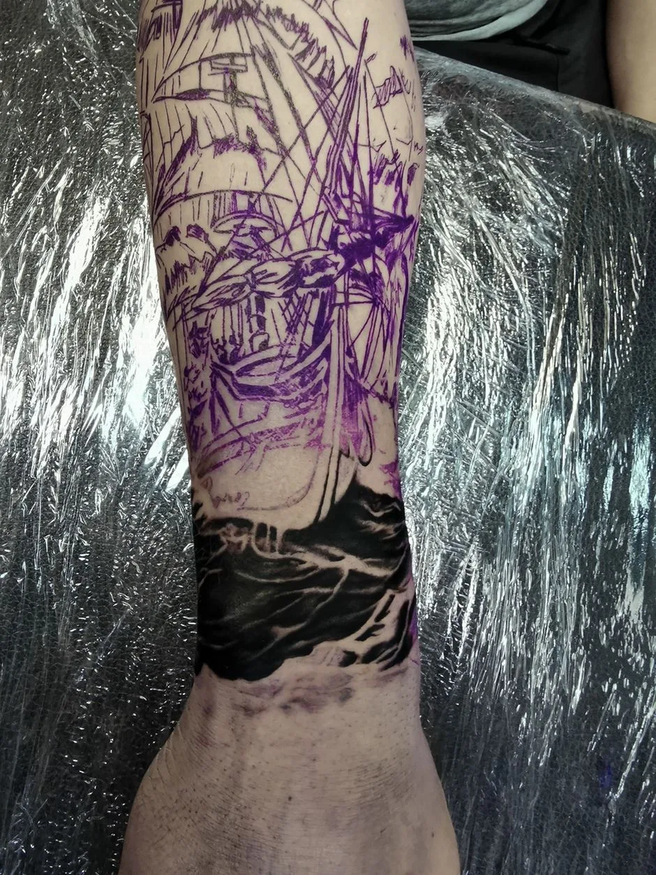 Alexander Zuev КРАСКА Tattoo Ink Pro Team - black and grey tattoo realism - detailed tutorial for beginners 