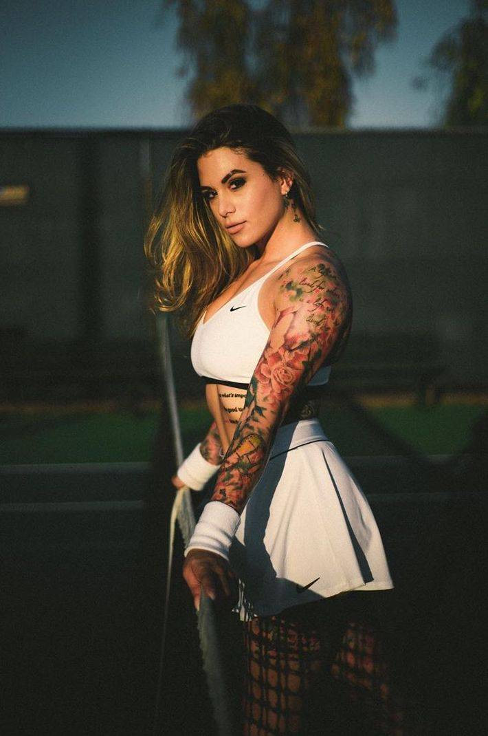 Tattooed model Nikki Nichole, alternative model, girl with tattoo | United States