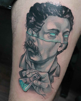 Tattoos by Gianpiero Cavaliere, inspired by surrealistic art