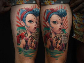 Tattoo artist Larisa Ganzvind