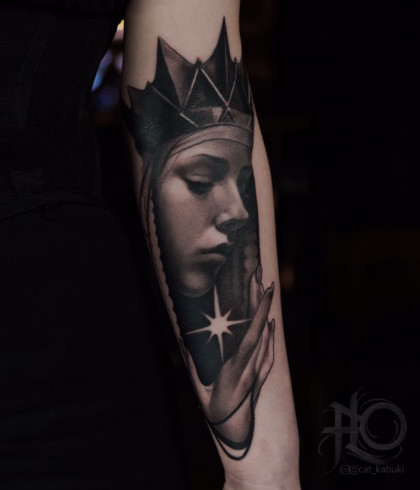 Tattoo-Ideen #86217 Tattoo Artist Anastasiya Yusupova CAT_KABUKI