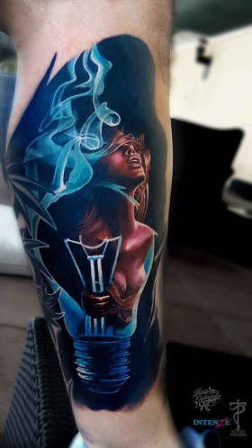 Incredible color realism tattoo by Vasiliy Suvorov