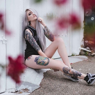 🔥 Heiße Fotos, Model-Portfolio  #6215 Tätowiermodell Kimberry Behets