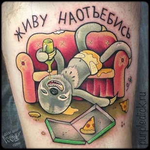 tattoo #16309 | Tattoo Artist Dmitriy PurpleDick Yakovlev