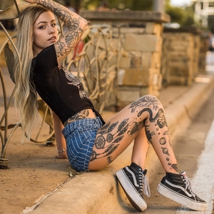 🔥 Heiße Fotos, Model-Portfolio  #35323 Tätowiermodell Dom