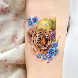 Weiblich Farbe  tattoo auf Unterarm #53028 | Tattoo Artist Songe