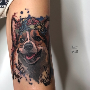 Farbe Aquarell tattoo auf Schulter #53677 | Tattoo Artist Harey Snaut