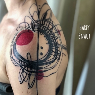 Farbe Abstrakt tattoo auf Schulter #53678 | Tattoo Artist Harey Snaut