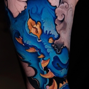 Männlich Farbe Japanisch tattoo auf Schulter #65985 | Tattoo Artist Anton Raym