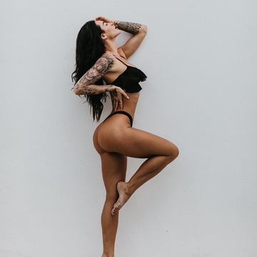  Tattooed fitness model - She